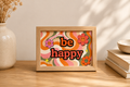 Be Happy abstract print (PRINT ONLY)