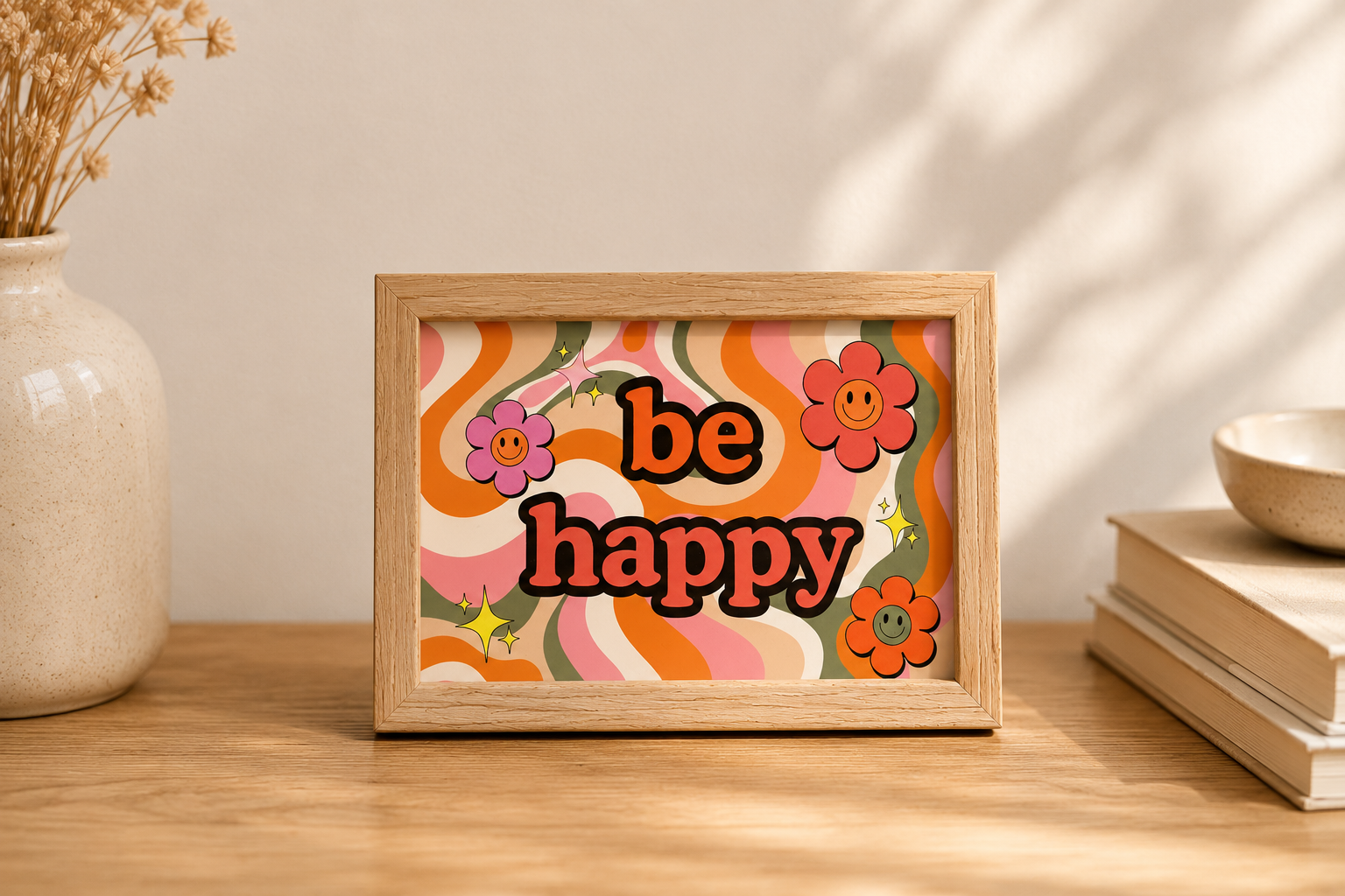 Be Happy abstract print (PRINT ONLY)